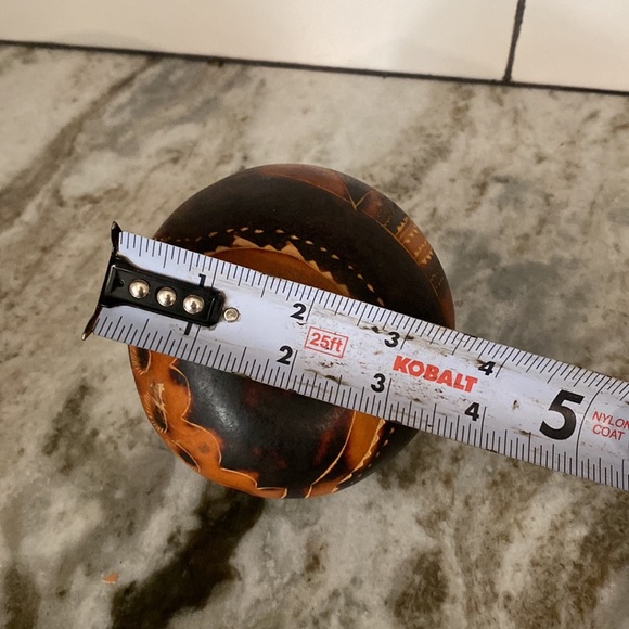 Vintage Folk Art Hand Carved Etched Gourd art Peruvian Woman.Folksy artsy rustic - Picture 8 of 8